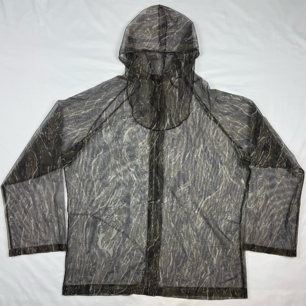 Vtg Ranger Mens Camo Mesh Hunting Jacket Sz Large Full Zip Made In USA Hooded C2